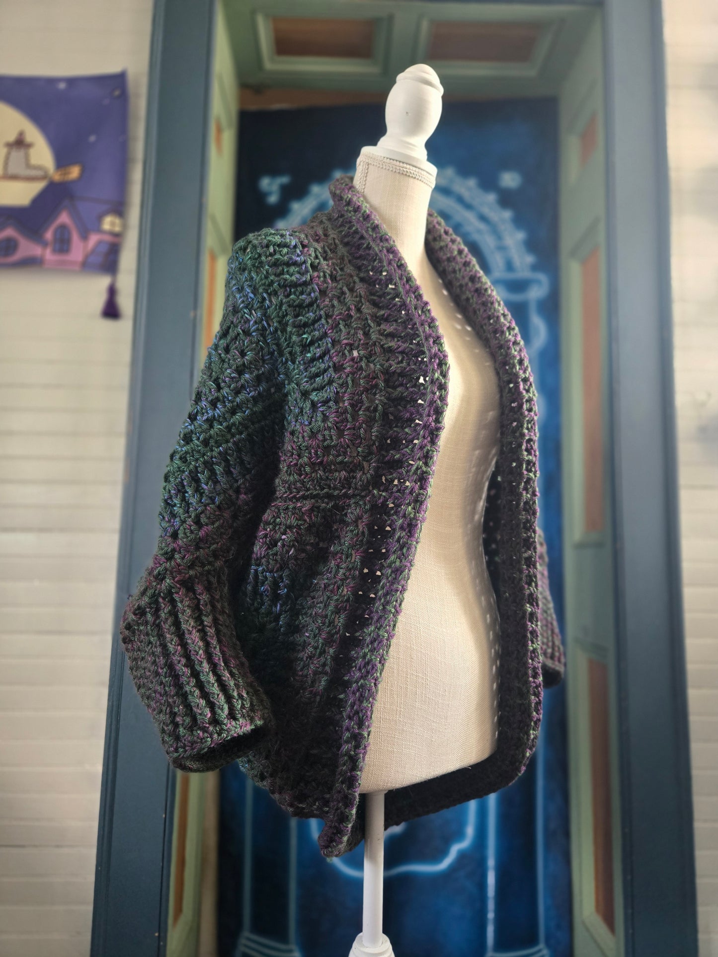 Crochet Cardigan - Dead Nettle - Ready to Ship