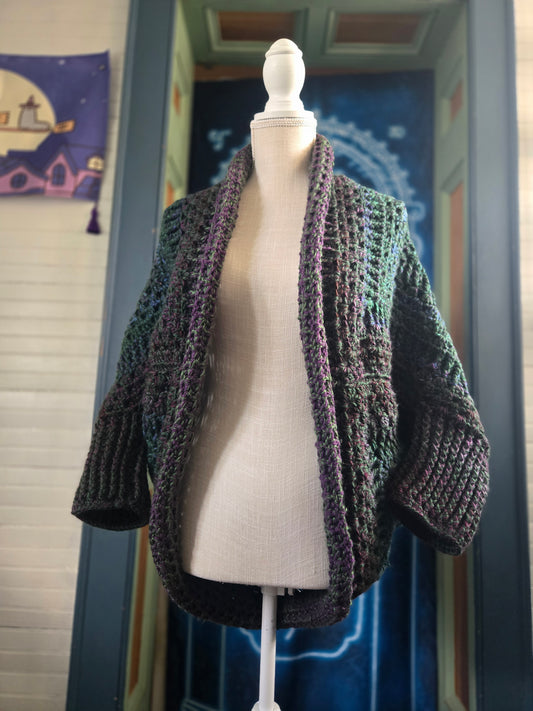 Crochet Cardigan - Dead Nettle - Ready to Ship