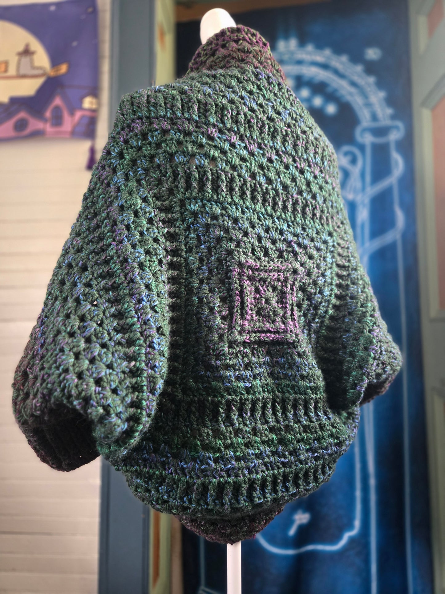 Crochet Cardigan - Dead Nettle - Ready to Ship